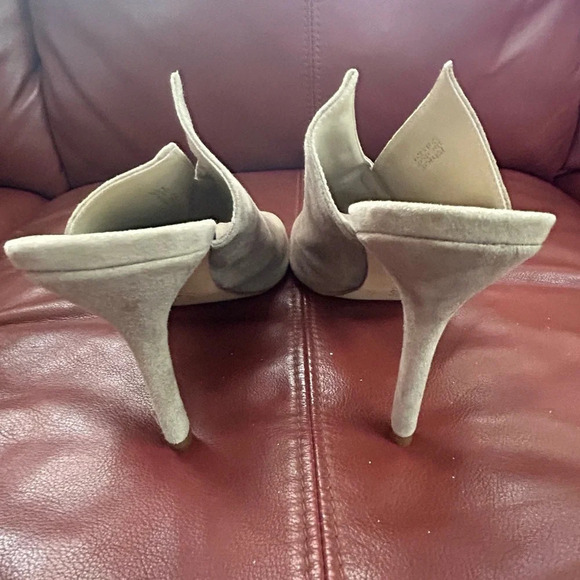 Trina Turk‎  Laguna Suede Leather Mules in Slate Taupe Size 9 1/2 - Picture 5 of 9